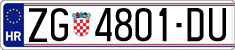 License plate of Croatia, Regular plates
