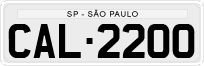 License plate of Brazil, Private owners (1990)