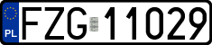 License plates of Poland, Regular car plates