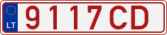 License plate of Lithuania, Transit plates