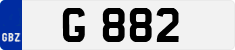 License plate of Gibraltar, Regular car plates (G 12345)