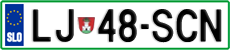 License plate of Slovenia, Cars