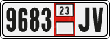 License plate of Georgia, Export transit plates