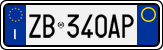 License plate of Italy, Cars (1994 year series)
