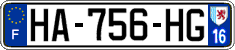 French license plate, SIV (ordinary)