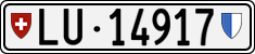 License plate of Switzerland, Cars