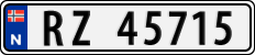 License plate of Norway, Cars