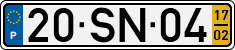 License plate of Portugal, Regular plates