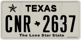 Texas, Regular plates (2012) (АBC-1234)