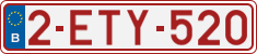 License plate of Belgium, Regular plates (2010)