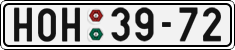 License plate of the Czech Republic, Cars (1960)