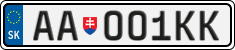 License plate of Slovakia, Vanity Plates