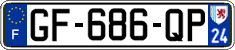 French license plate, SIV (ordinary)