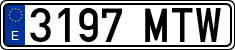 License plates of Spain, Ordinary (2000)