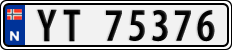 License plate of Norway, Cars