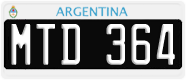 License plate of Argentina, Cars (1995, ABC 123)