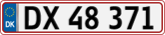 License plate of Denmark, Regular plates