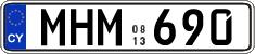 License plate of Cyprus, Regular plates