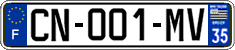 French license plate, SIV (ordinary)