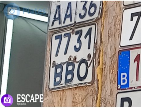 7731 ВВО, License plate without vehicle