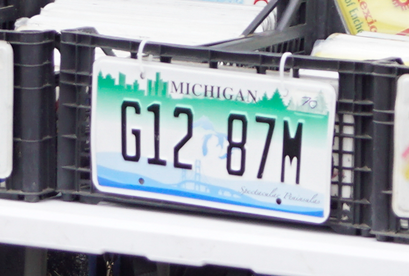 G12 87M, License plate without vehicle 