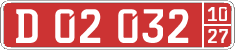 License plate of Kyrgyzstan, Diplomatic