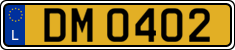 License plate of Luxembourg, 2003 year system
