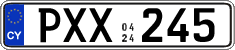License plate of Cyprus, Regular plates