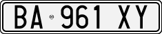 License plate of Italy, Cars (1994 year series)
