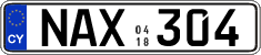 License plate of Cyprus, Regular plates