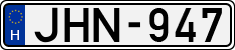 license plates of Hungary, Cars (1990)