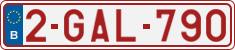 License plate of Belgium, Regular plates (2010)