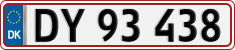 License plate of Denmark, Regular plates