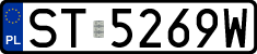 License plates of Poland, Regular car plates