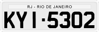 License plate of Brazil, Private owners (1990)