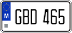 License plate of Malta, Regular plates (ABC 123)
