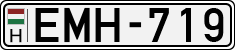license plates of Hungary, Cars (1990)