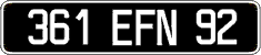 French license plate, FNI