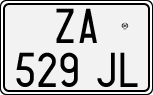 License plate of Italy, Cars (1994 year series)