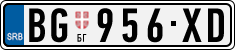 License plate of Serbia, Cars