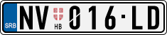 License plate of Serbia, Cars