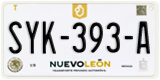 Nuevo León, Cars (AAA-000-A)