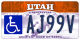 Utah, Vehicles for disabled persons (AB12C/1234A)