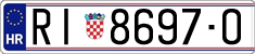 License plate of Croatia, Regular plates