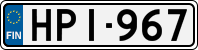 License plate of Finland, Cars