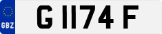 License plate of Gibraltar, Regular car plates (G 1234 A)