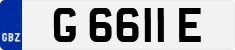 License plate of Gibraltar, Regular car plates (G 1234 A)