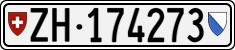 License plate of Switzerland, Cars