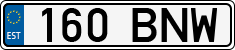 License plate of Estonia, Regular car plates