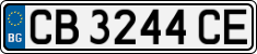 License plate of Bulgaria, Cars
